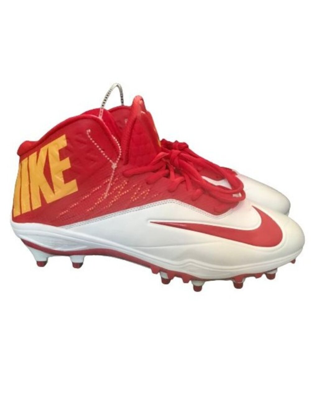 Nike Alpha Pro Red White Orange Kansas City Chiefs Football Cleats Size 12.5